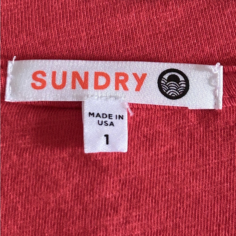 Anthropologie Sundry Coral Ruched Dress Size 1/Small - Picture 10 of 14